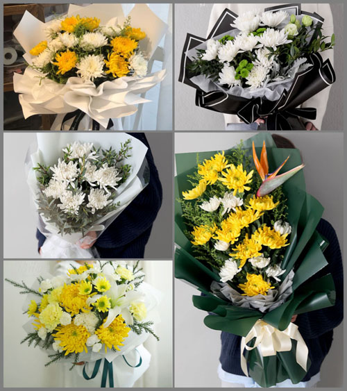 浙江省嘉兴嘉善县魏塘街道长秀村白事花束代送